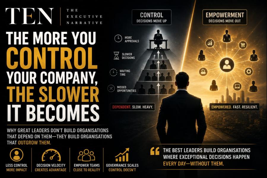 The More You Control Your Company, the Slower It Becomes
