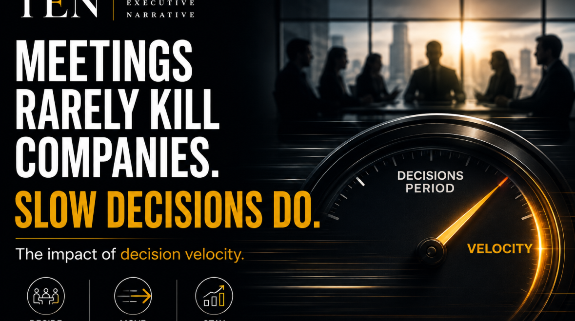 Meetings Rarely Kill Companies. Slow Decisions Do.