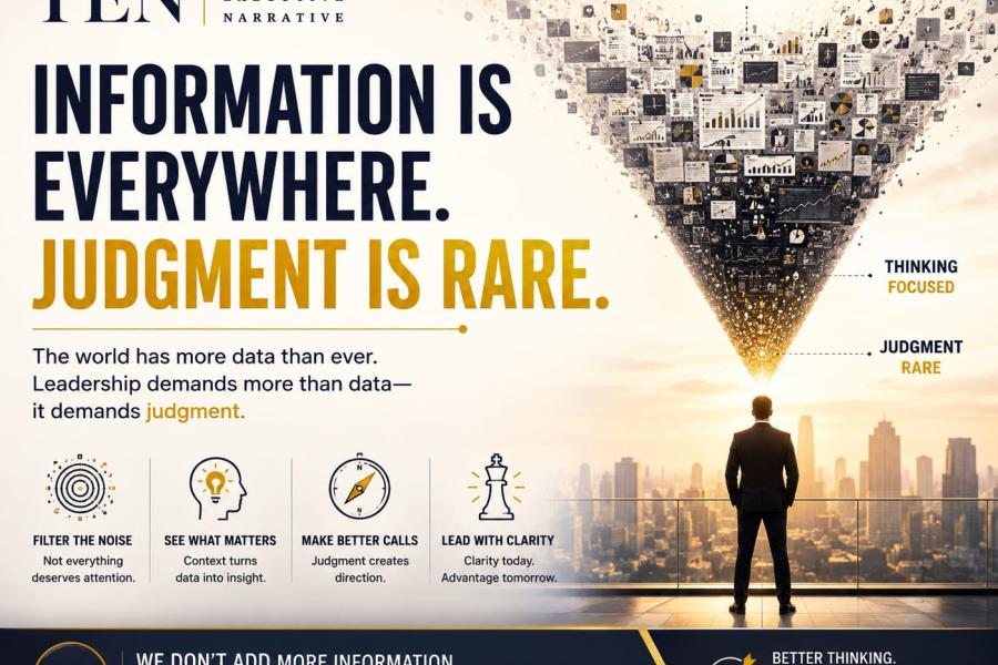 Information Is Everywhere. Judgment Is Rare.